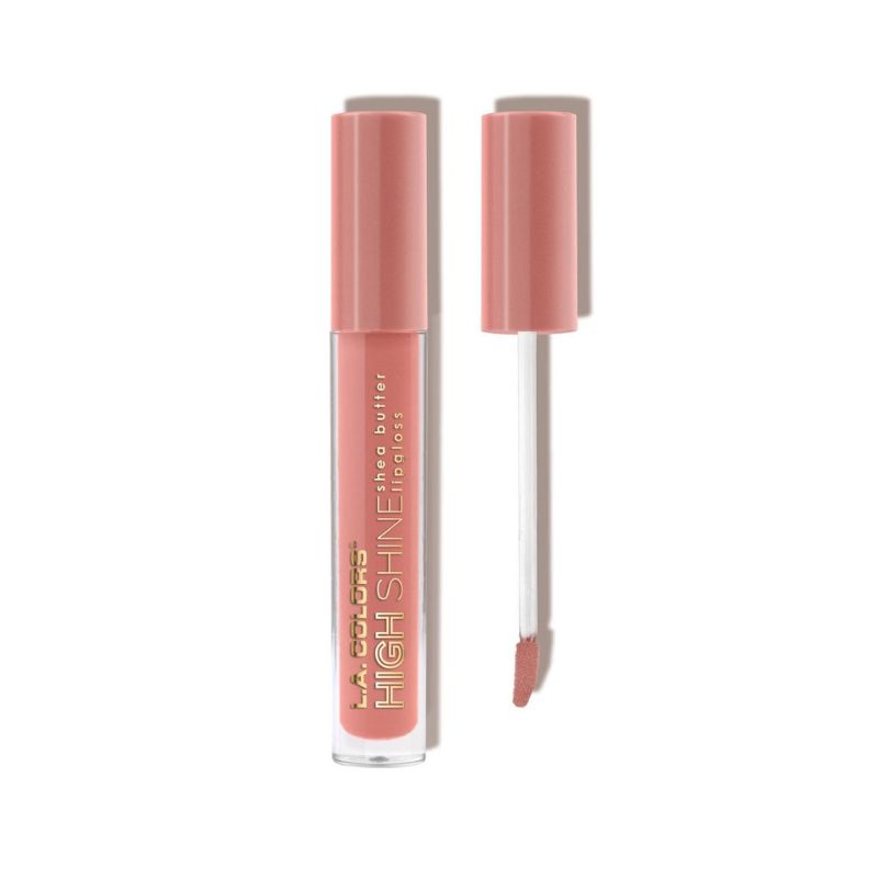 LA Colors High Shine Lipgloss in Sensual showcases vibrant color and high shine with a vanilla scent, keeping lips soft and hydrated.