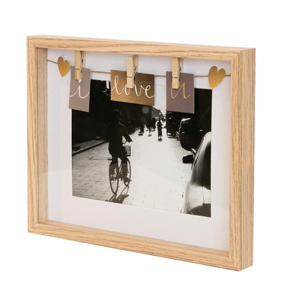 Photo Frame - Clip Natural MDF - 28X23CM