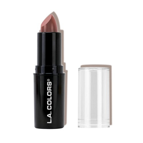 LA Colors Pout Chaser Lipstick in Nudie Nude, a hydrating, creamy satin nude shade perfect for all skin tones.