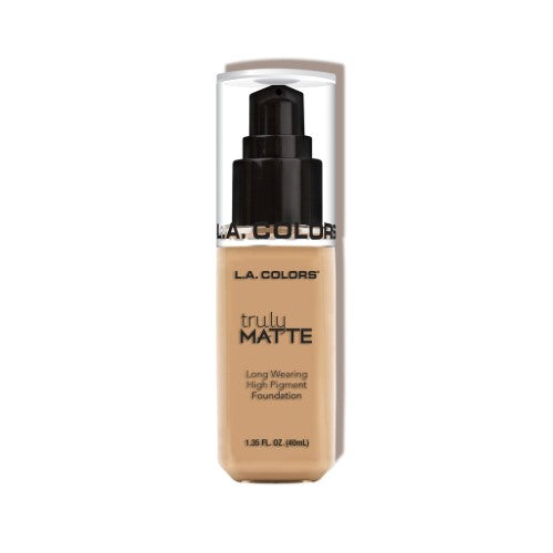 Truly Matte Foundation by LA Colors Natural offers a lightweight, matte finish and high coverage for a flawless complexion.