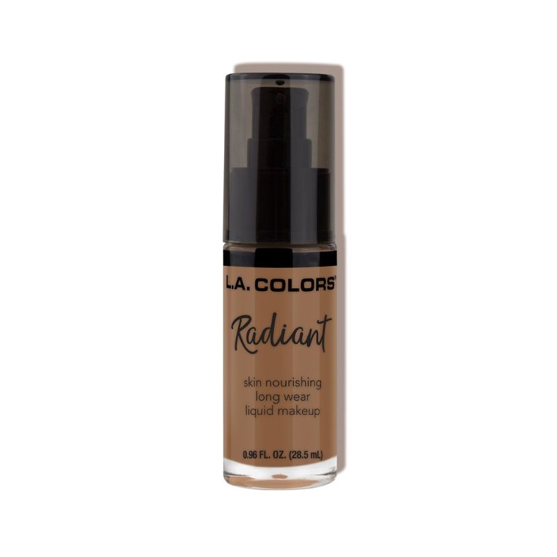 LA Colors Radiant Liquid Foundation in Mocha offers buildable coverage, hydration, and a radiant finish for a flawless complexion.