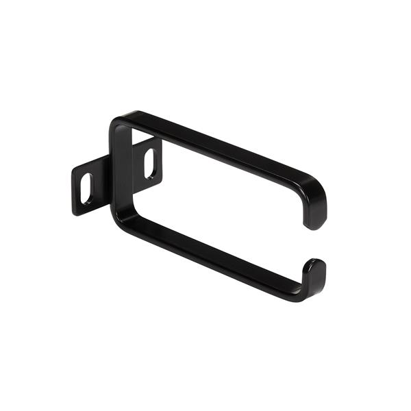 1U vertical D-ring cable management hook in durable steel, supports structured cable organization and airflow in server racks.