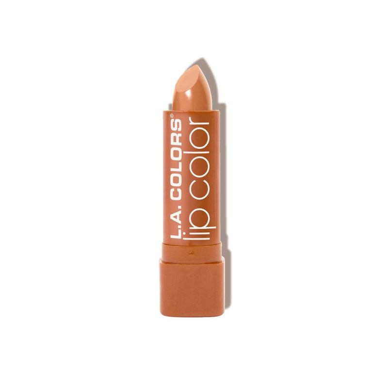 LA Colors Moisture Rich Lip Color in Nude, enriched with Aloe Vera and Vitamin E for hydration and precise application.