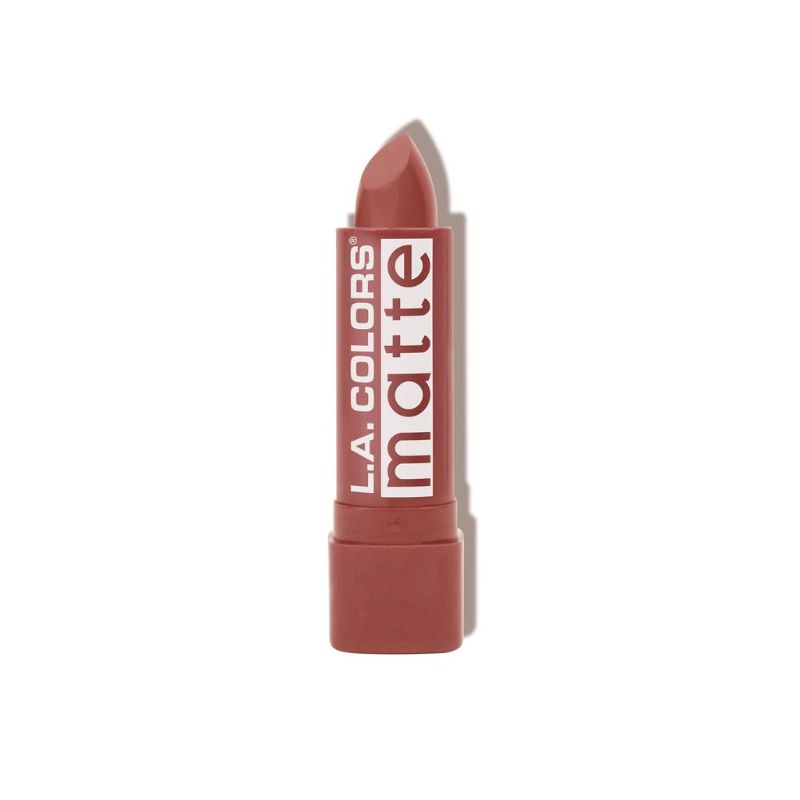LA Colors Matte Lip Color in Caramel Cream, featuring a rich finish, hydrating formula, and precise contour tip for easy application.