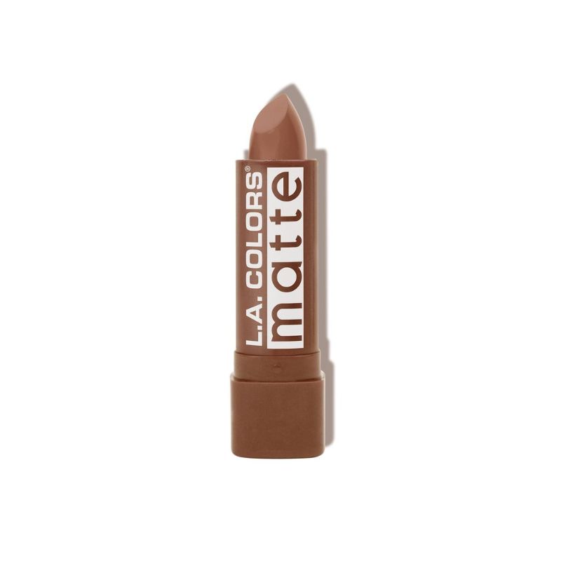 LA Colors Matte Lip Color in Brown Sugar: rich, non-drying formula with Aloe Vera for a sophisticated matte finish.
