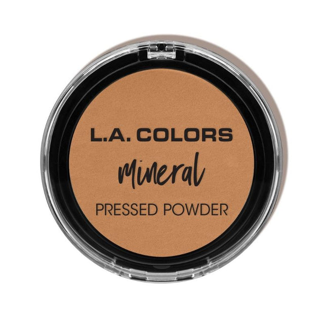 LA Colors Mineral Pressed Powder in Classic Tan for a flawless, breathable finish and natural glow without heaviness.