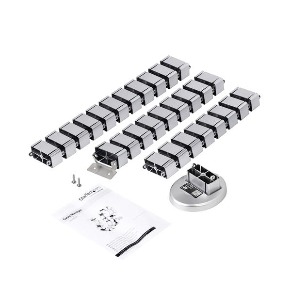 Premium Adjustable Cable Management Spine for organizing cables neatly and safely in workspaces, featuring a sturdy base and custom length options.