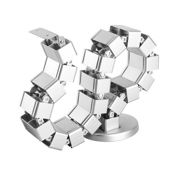Premium Adjustable Cable Management Spine neatly organizes cables with a sturdy base to enhance workspace safety and aesthetics.
