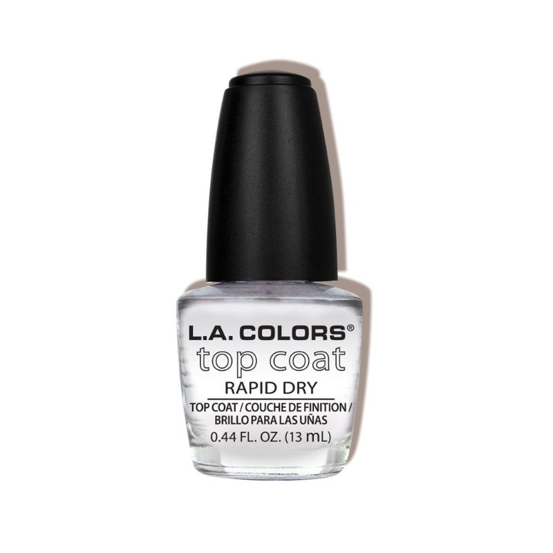 LA Colors Nail Treatment Top Coat enhances longevity and provides a high gloss finish for healthier, vibrant nails.
