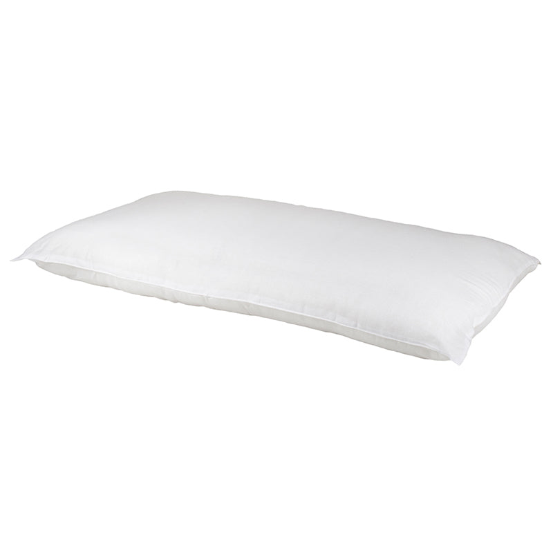 Standard Villa Basic Pillow in white, medium loft for comfort and support, ideal for all sleep positions, size 48 x 73 cm.