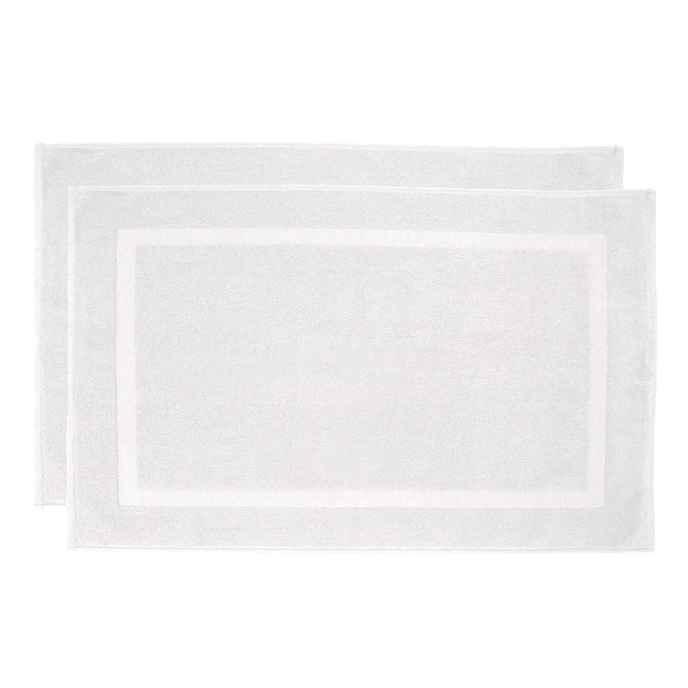 Chateau 2pack Bath Mat 50x75cm White- Bambury