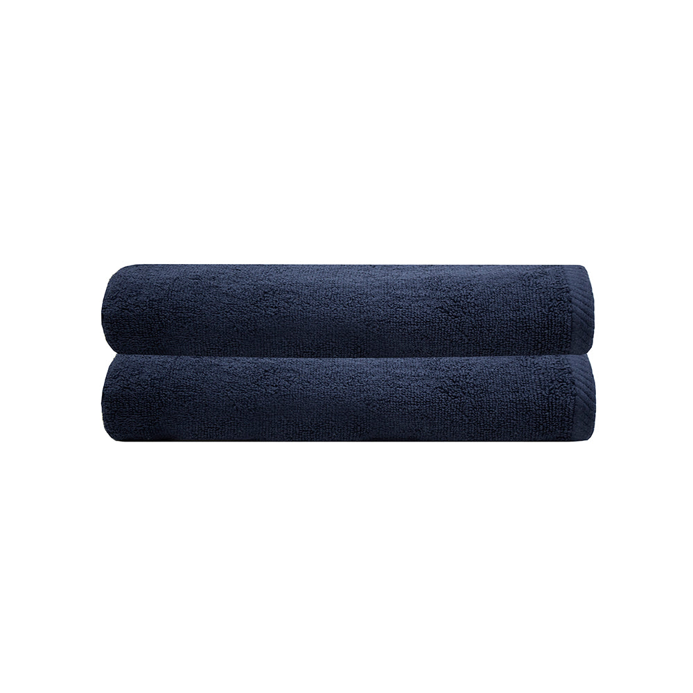Chateau 2pack Bath Towel 68x137cm Navy- Bambury