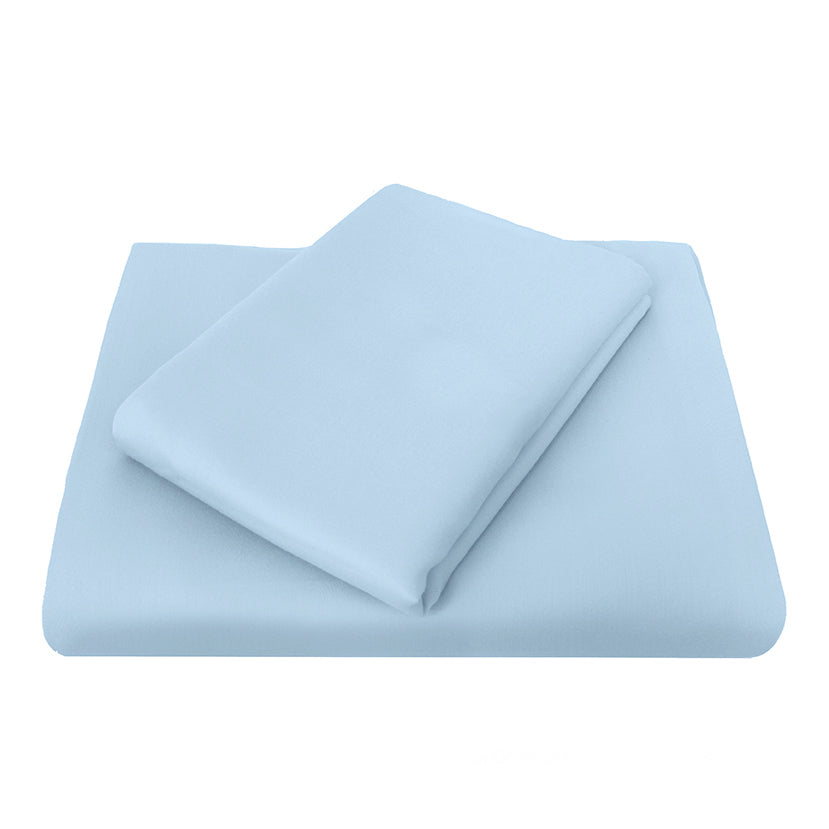 KIng Single Chateau Flat Sheet Blue- Bambury