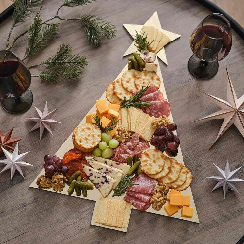 Cosy Copper Gold Christmas Tree Grazing Board, 56cm x 40cm, elegant design for festive treats and gatherings.