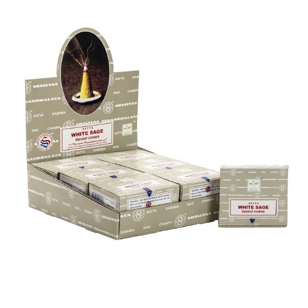 Incense - Satya White Sage Dhoop Cones