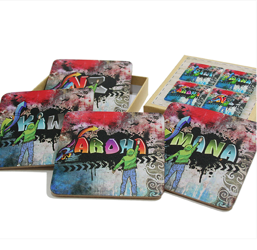 Coasters - Graffiti Print - Set of 4