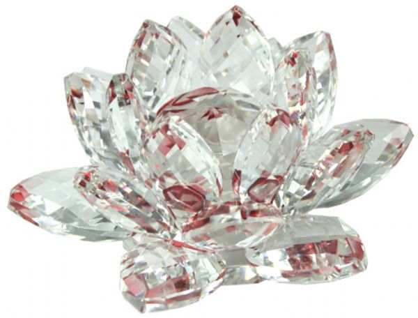 Crystal - 50mm Crystal Waterlily Red