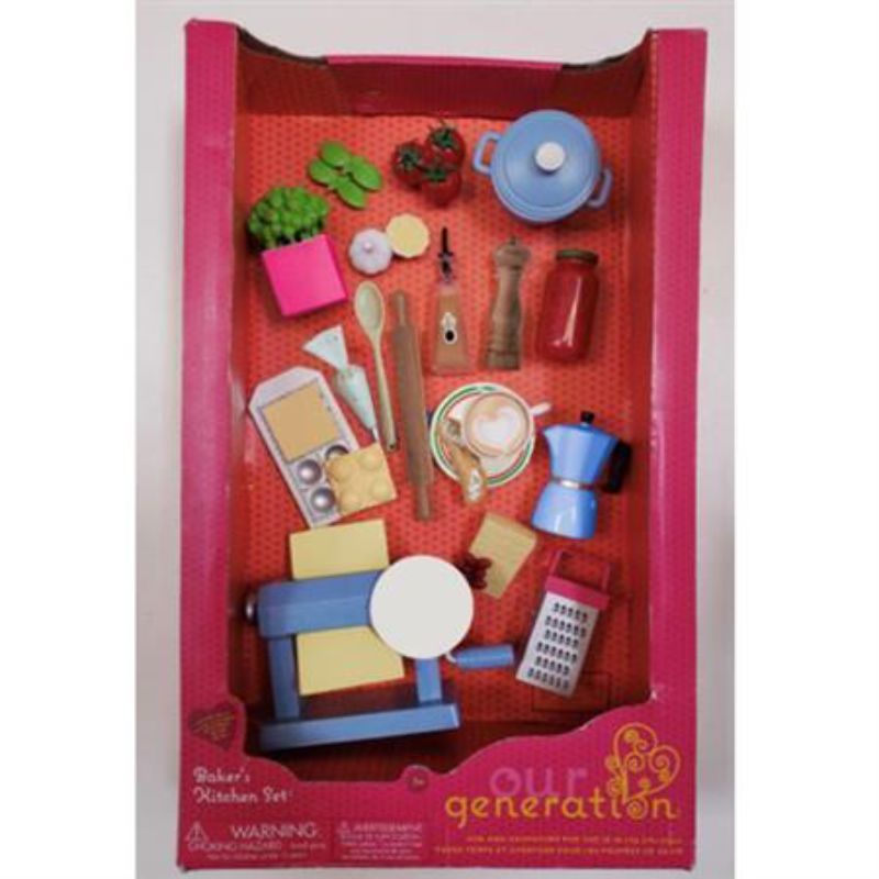 Our Generation Accessory - Italian Food Set w/ Cookbook