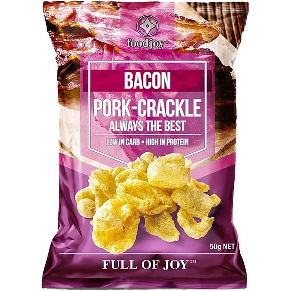 Foodjoy Bacon Pork Crackle 50g - Carton of 12