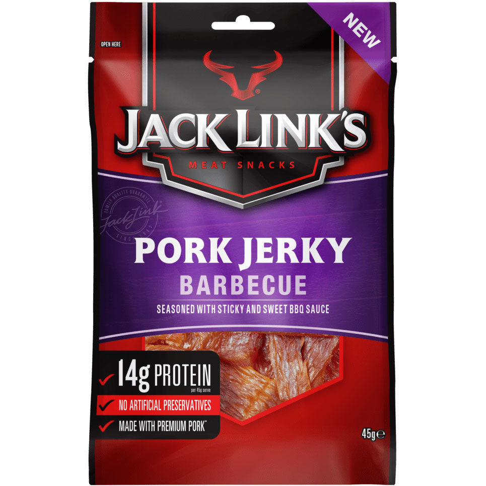 Jack Link's Pork Jerky BBQ 45g - Pack of 10