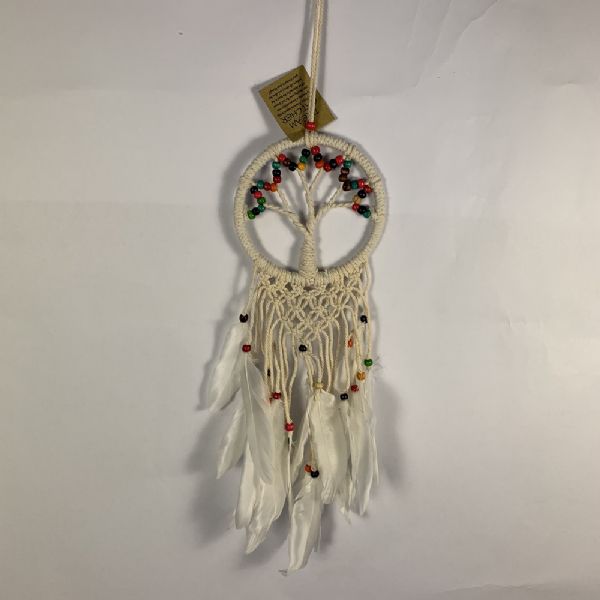 Dreamcatcher Tree Of Life Macrame Natural Bead