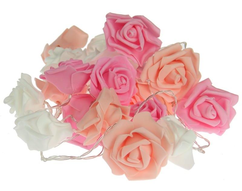 Fairy Lights Rose Strand - Peach / Pink / Ivory - 3 Metres