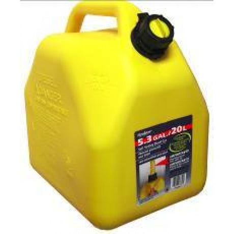 20L yellow diesel container, short type, heavy-duty, rustproof, designed for safe, efficient fuel storage.