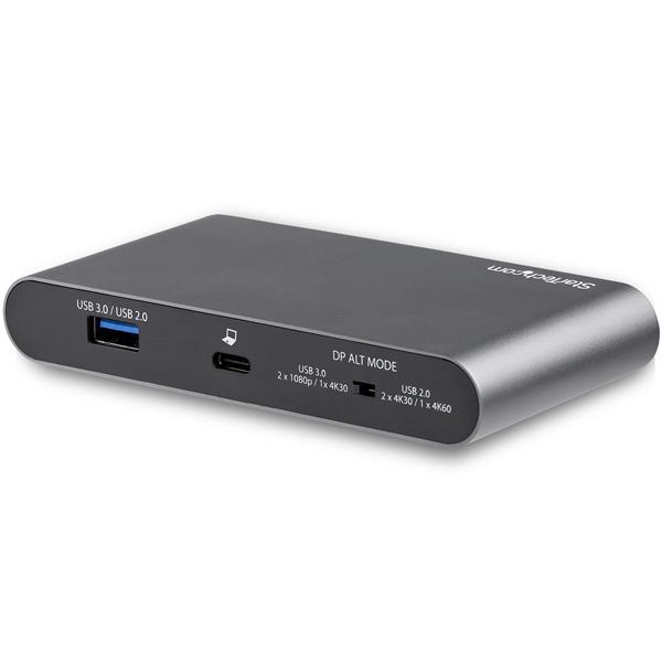 Dual DisplayPort USB-C docking station enabling 4K dual monitor support, 100W charging, and Gigabit Ethernet for Windows laptops.