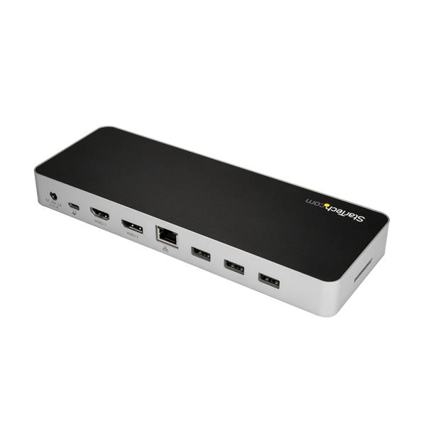 Dual 4K USB C Dock for Windows & Mac - Extend Dual Monitors, 60W Power Delivery, SD Reader