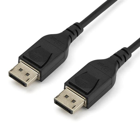 1m DisplayPort 1.4 cable for 8K Ultra HD, 60Hz, VESA certified, ideal for high-performance monitors and gaming.