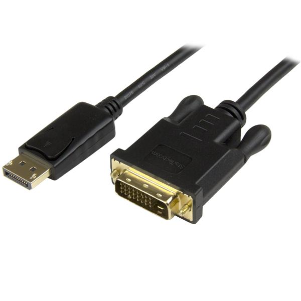 3ft DisplayPort to DVI Converter Cable, supports 1920x1200 resolution for seamless monitor and projector connectivity.