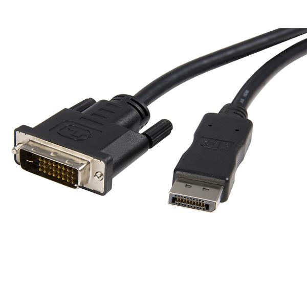 10ft DisplayPort to DVI cable for 1920x1200 & 1080p resolutions, ideal for seamless video connection and setup flexibility.