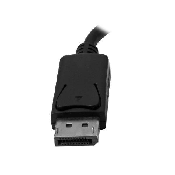 Compact 2-in-1 DisplayPort to HDMI & VGA travel adapter for seamless connections on-the-go.