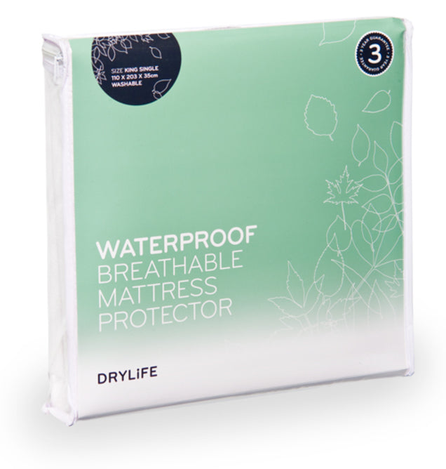 Waterproof king mattress protector with cotton towelling for spills and allergens, ensuring a restful night's sleep.
