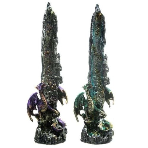 Incense Stick Burner - Dragon Waterfall Upright Ashcatcher (Set of 2 Asstd)