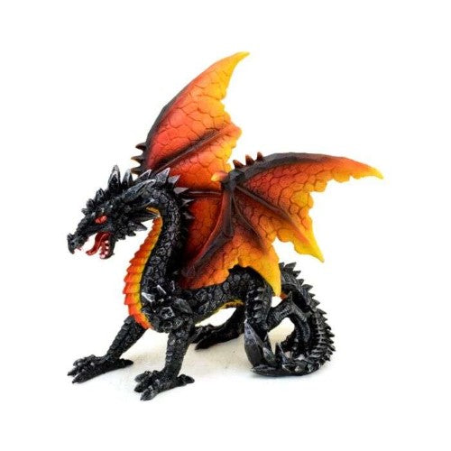 Ornament - Dark Legends Protector of the Night Obsidian Fire Dragon (21.3cm)