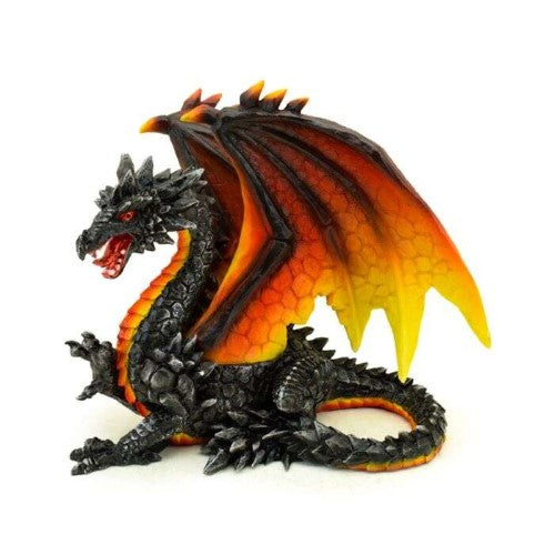 Ornament - Dark Legends Defender of the Night Obsidian Fire Dragon (18.5cm)
