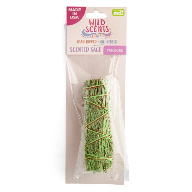 Sage Smudge Stick - Wild Scents Patchouli (110mm)