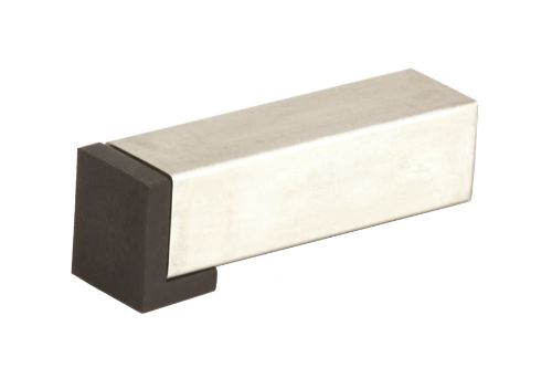 Square Door Stop - Brushed Stainless Steel