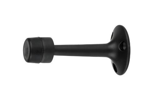Stainless Door Stop 36 x 74mm Satin Stainless 304 - Black Powder Coated