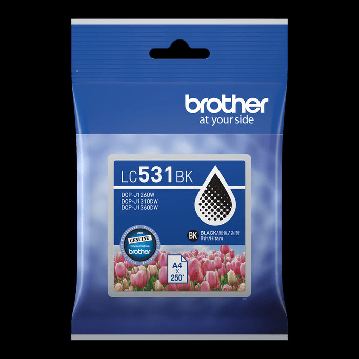 Brother LC531BK Genuine Black Ink