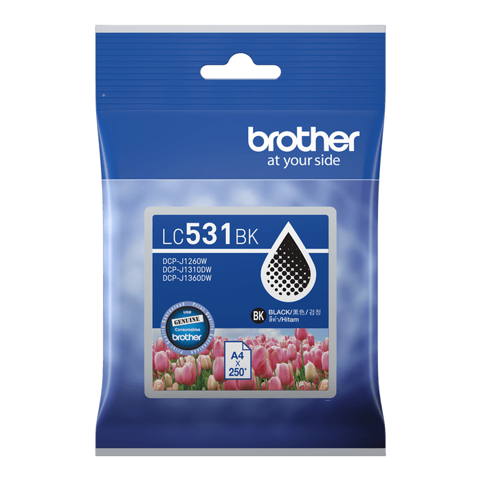 Brother LC531BK Genuine Black Ink