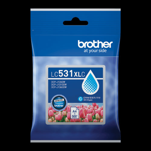 Brother LC531XLC Genuine Cyan Ink