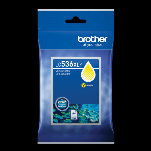 Brother LC536XLY Genuine Yellow Ink