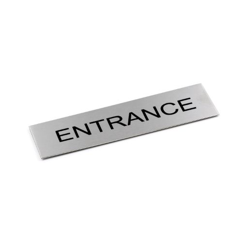 Adhesive "Entrance" Black 170 x 50 - Brushed Stainless Steel