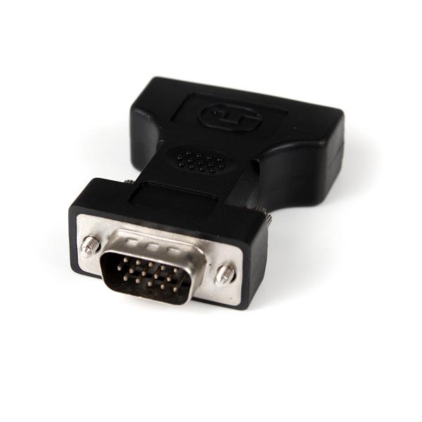 DVI to VGA adapter, male to female, compact design for easy travel, plug-and-play for seamless connectivity with monitors and projectors.