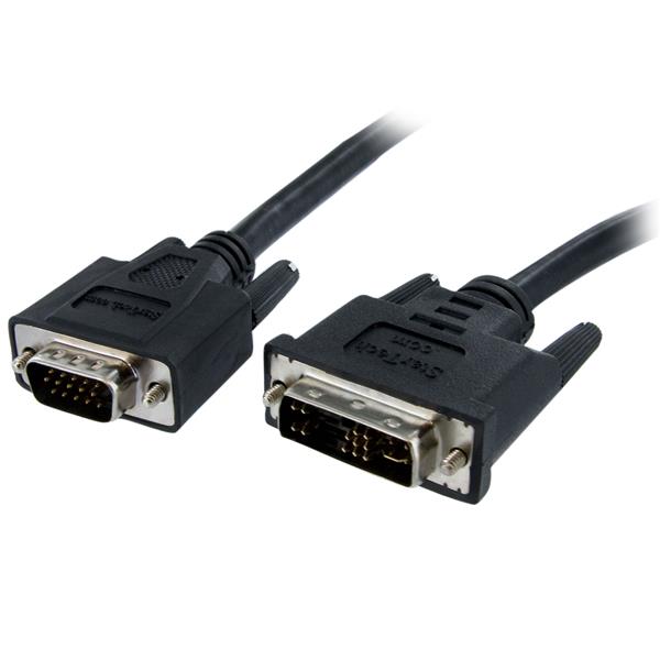 1m DVI to VGA cable connecting VGA monitors to DVI-I PCs/Macs, ensuring high-quality video and reliable performance.