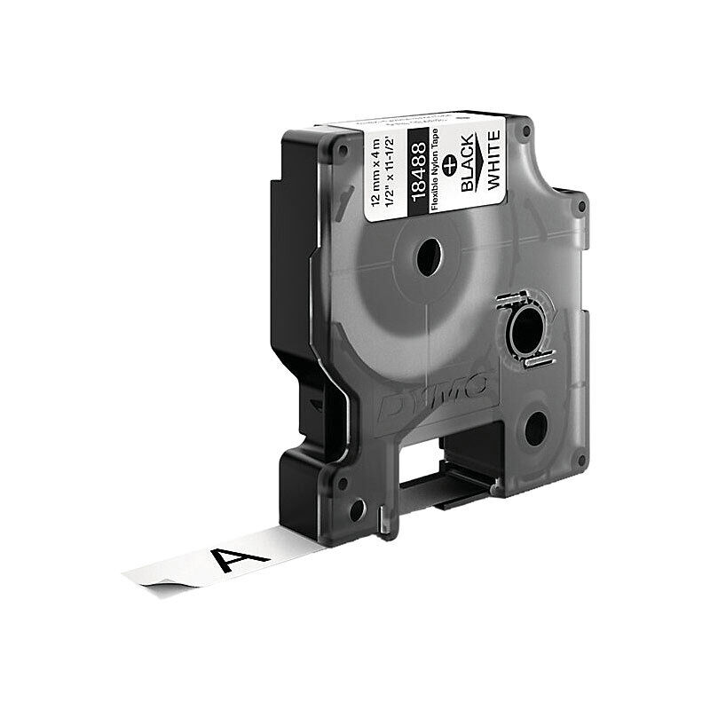 Dymo Blk on Wht 12mm Tape Nyl