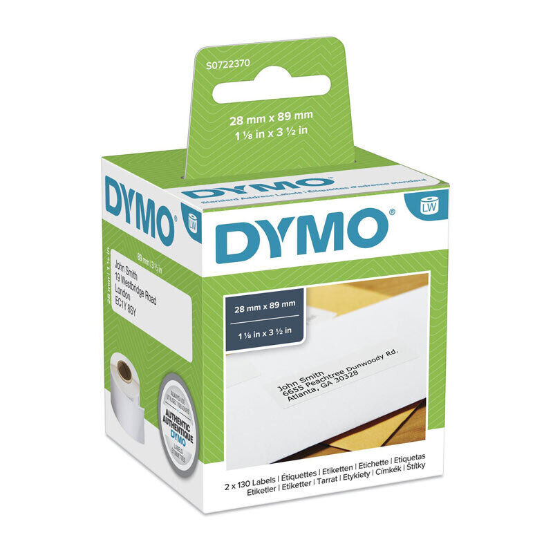 Dymo Add Labl 2 roll 28 x 89mm