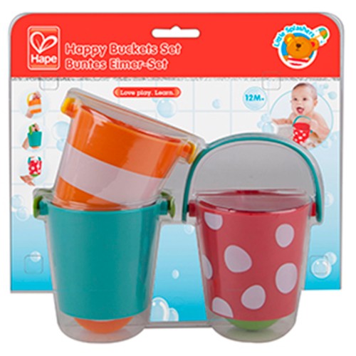 Hape - Happy Buckets Set - Bath Toy